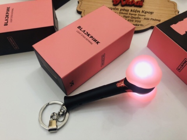 Keyring Lightstick Blackpink hàng OFFICIAL chính hãng (móc khoá gậy cổ vũ mini)