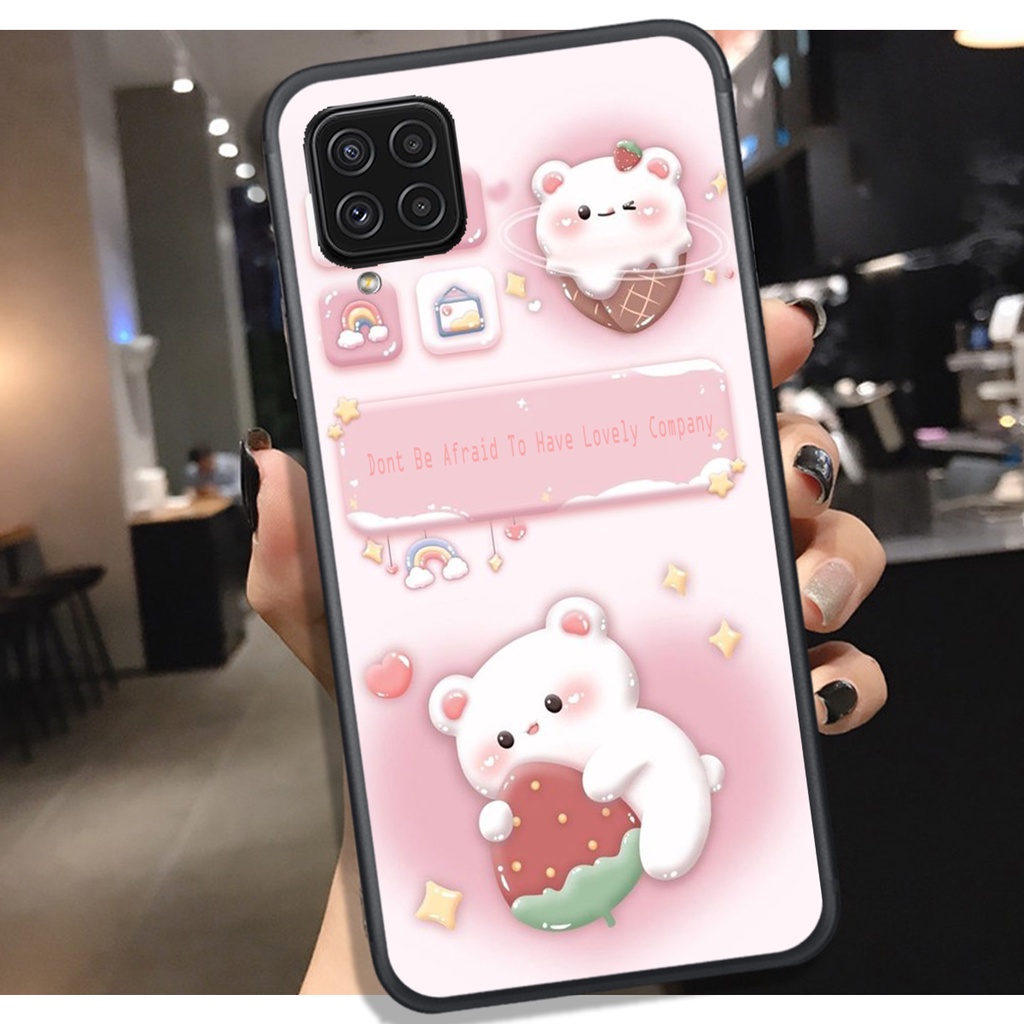 Ốp Lưng SamSung A12 5G - A22 4G - A22 5G - M32 - M33 -  53 , In Hình Gấu Socola Đẹp và Đáng Yêu.