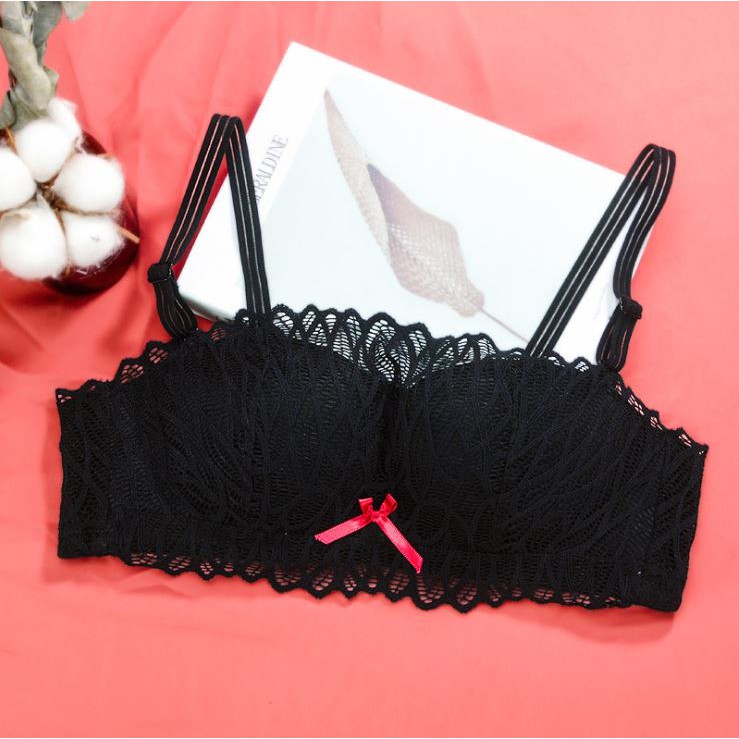 (Thanh lý) Áo Lót Ren Quây Không Gọng Nâng Ngực Lót Cotton Thoáng Khí, Phù Hợp Với Ngực Nhỏ B389