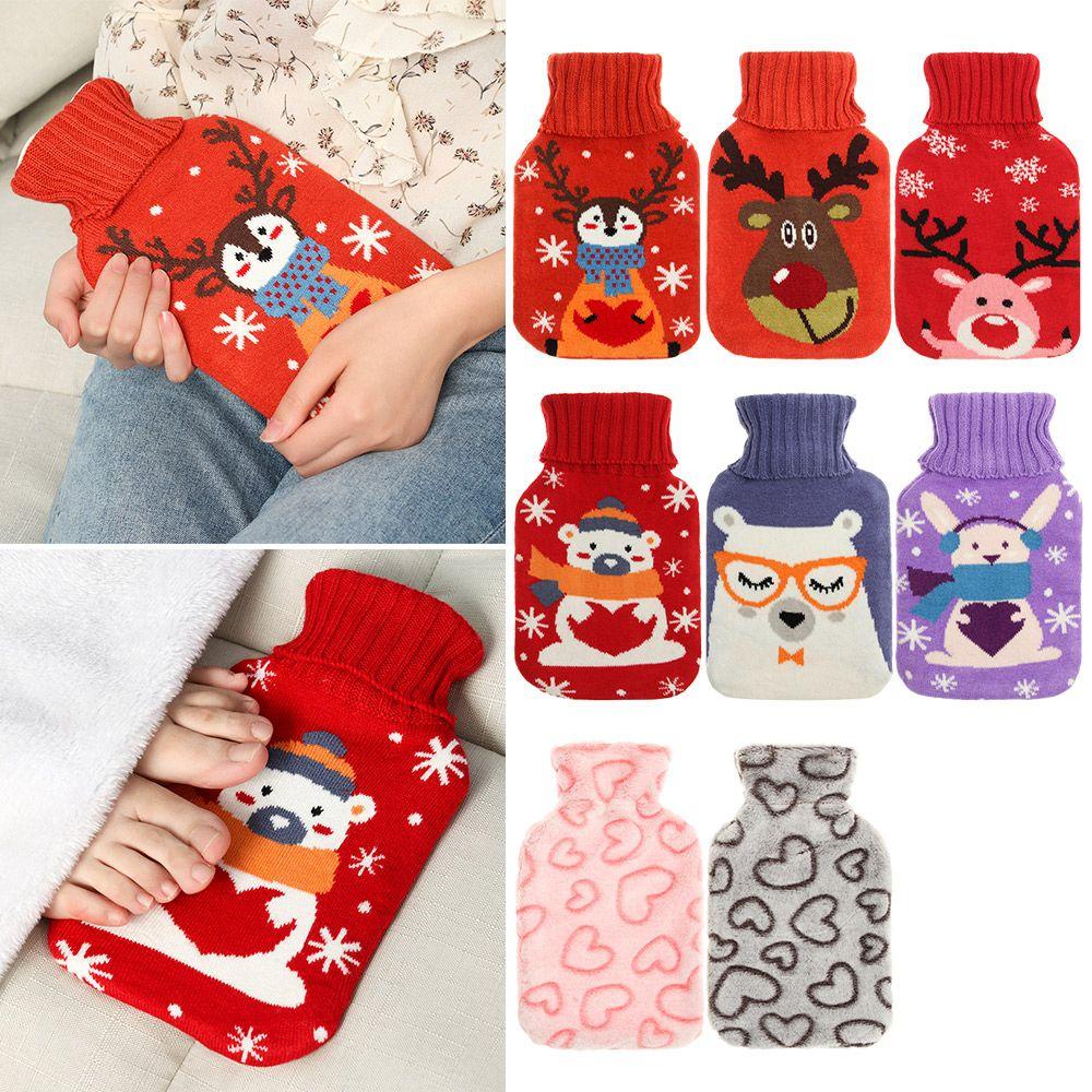 Túi Chườm Nóng Bằng Cao Su Họa Tiết Hoạt Hình Dễ Thương Tiện Dụng