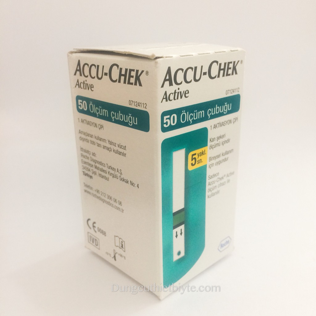 Hộp 50 que đường thử đường huyết Accu-Chek Active