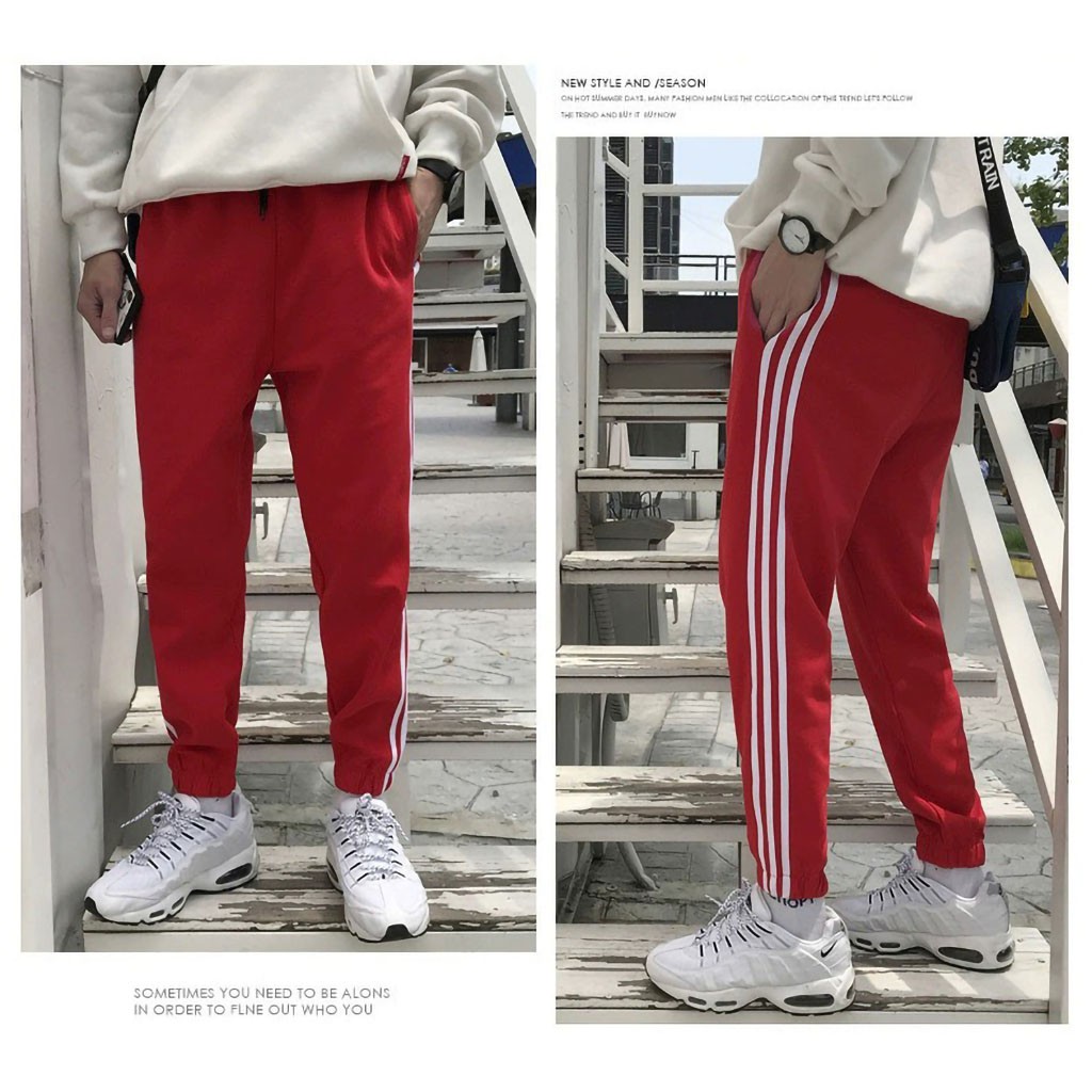 [Xả Kho] Quần thể thao nam 3 sọc, quần jogger vải nỉ co dãn thoải mái | BigBuy360 - bigbuy360.vn