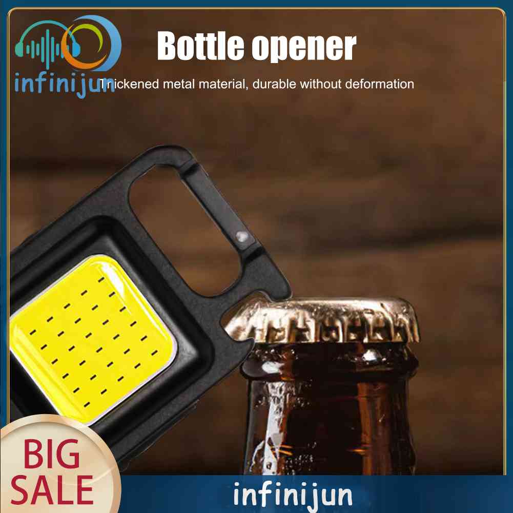 Móc Khóa Đèn LED COB Mini 400lm Chống Nước 4 Chế Độ