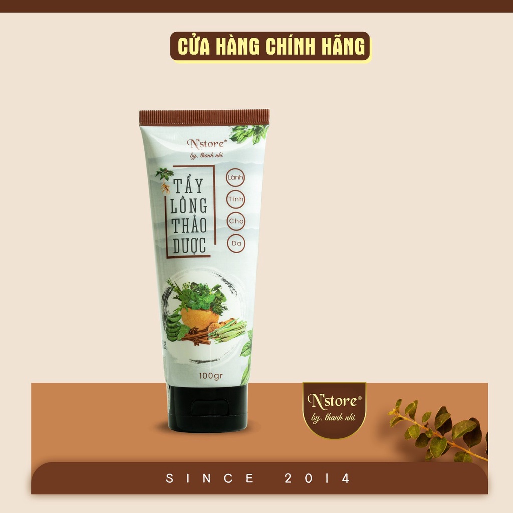 Kem Tẩy Lông, Tẩy lông Thảo Dược N'store tẩy sạch lông dịu nhẹ, bảo vệ da 100gr