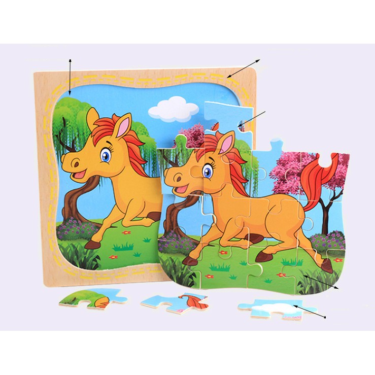 SỈ LẺ GIÁ TỐT TRANH GHÉP HÌNH puzzle 16 mảnh gỗ xếp hình ĐƯỢC CHỌN LOẠI