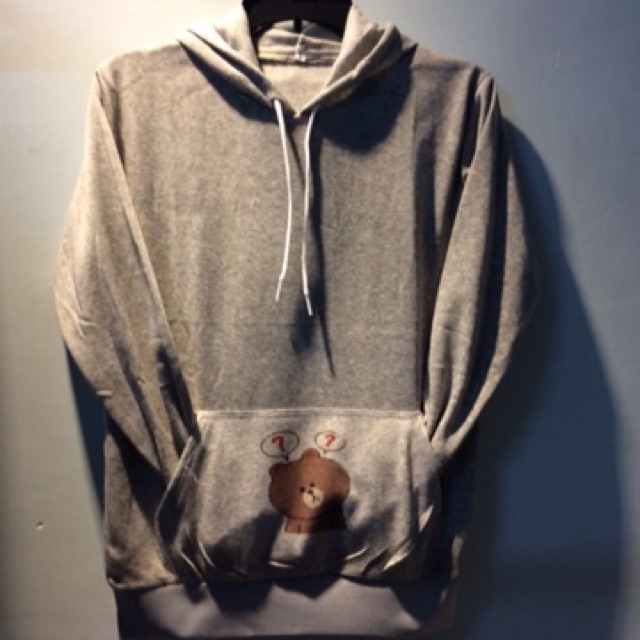 (Có Ảnh thật) Áo unisex Hoodie in nỉ bông nhiều màu (38-70kg). H gấu brown - thỏ cony | BigBuy360 - bigbuy360.vn