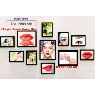 BỘ 11 TRANH TẤM CỨNG DÁN TƯỜNG ( PHUN XĂM _ SPA)