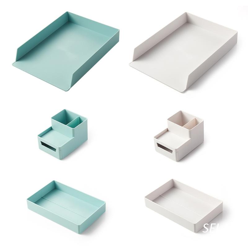 Hộp Đựng Tài Liệu Khổ A4 Bằng Nhựa Để Bàn Tiện Dụng Giá Đỡ