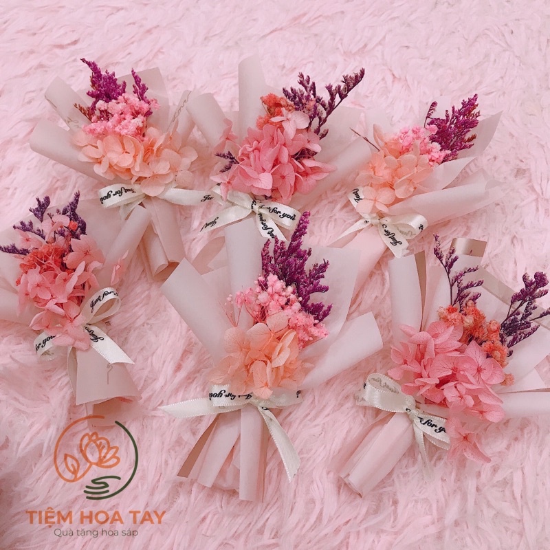 Bó boa khô mini mix 10-12cm trang tri hộp quà, trang trí bánh kem