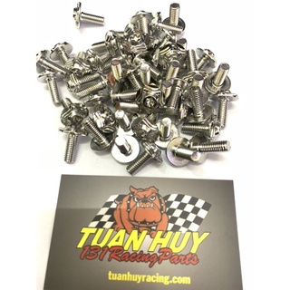 Ốc inox 6li15 salaya đúng hàng 304, bắt dàn wave dream, winner, ex 150 ex 135 raider satria