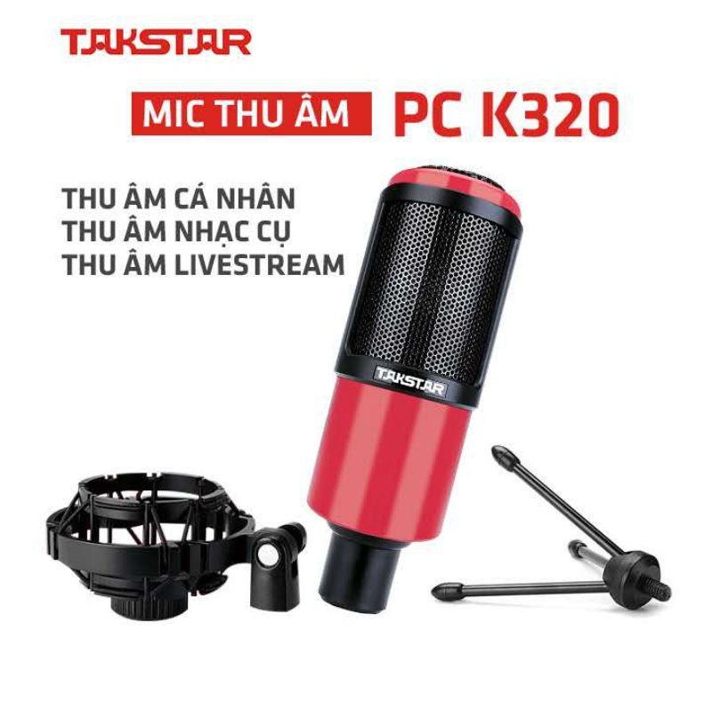 MICRO THU ÂM CHUYÊN NGHIỆP PC-K320 DÀNH CHO HÁT KARAOKE, LIVESTREAM, BÁN HÀNG