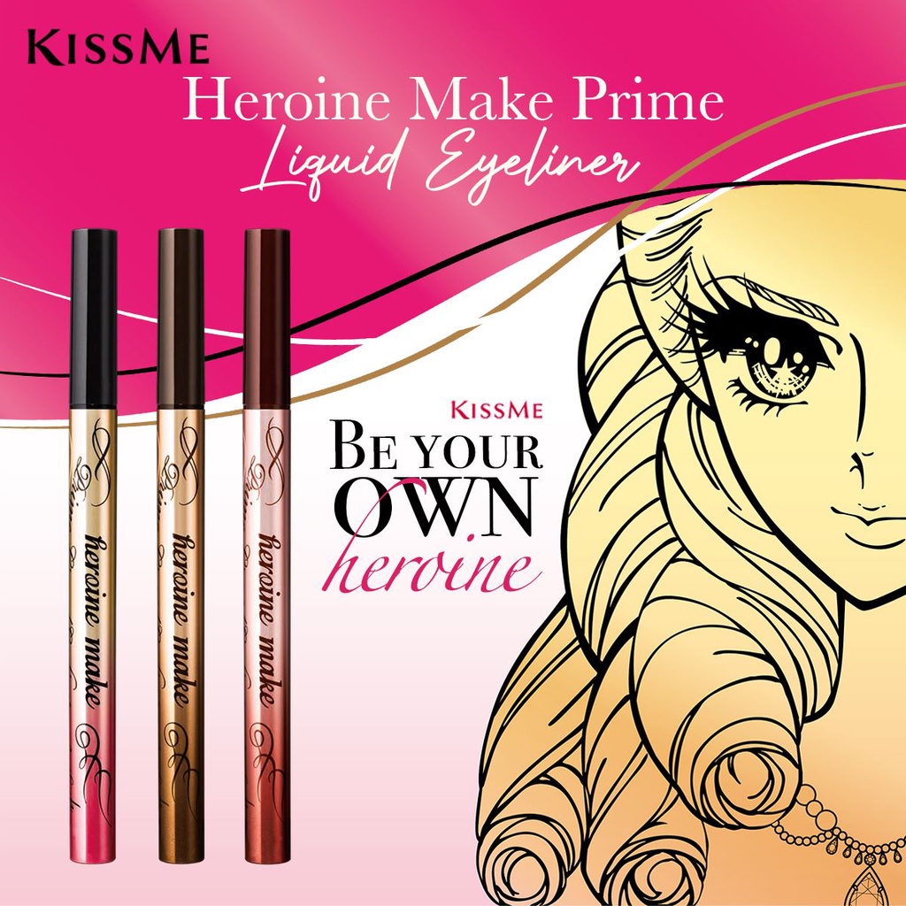 Chì kẻ mắt nước Kiss Me Heroine Make Prime Liquid Eyeliner Rich Keep siêu bền màu 6g
