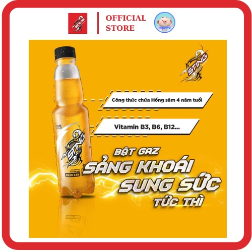 Nước tăng lực STING vị dâu/ trái cây chai pet 330ml