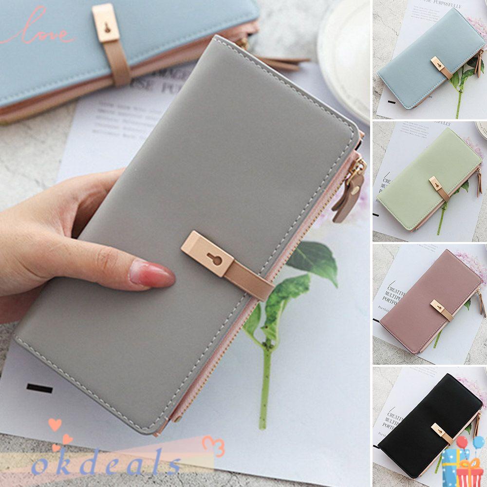 Ví Da PU Dáng Dài Dùng Đựng Thẻ / Tiền Xu Tiện Lợi