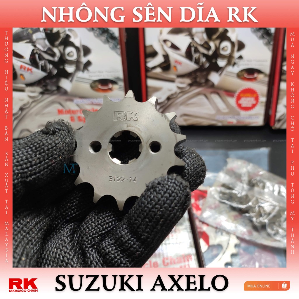 Nhông sên dĩa RK xe Axelo thương hiệu Nhật Bản