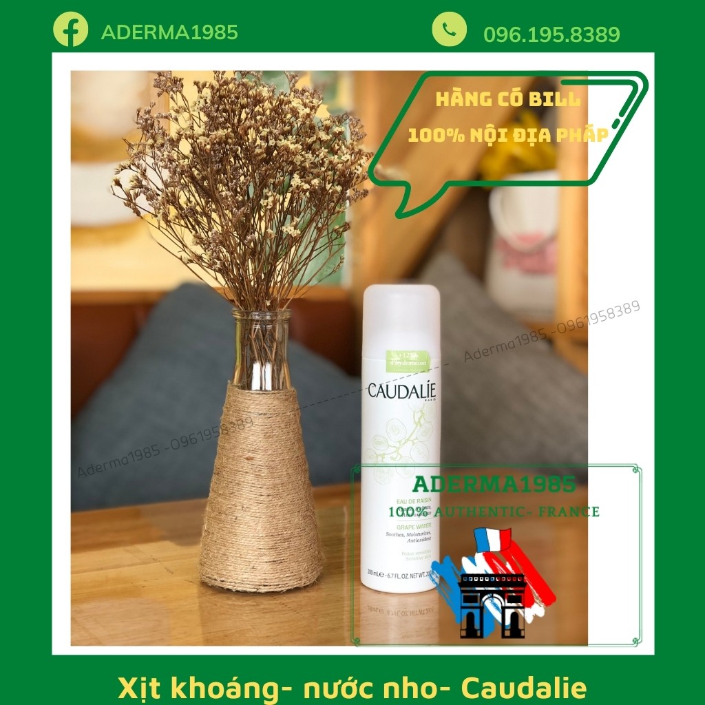 Xịt khoáng Caudalie dưỡng âm cho da căng mọng mềm mịn