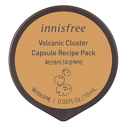 Mặt nạ rửa dạng hủ từ đá núi lửa innisfree Capsule Recipe Pack Volcanic Cluster 10ml [CAM KẾT HÀNG CHÍNH HÃNG]