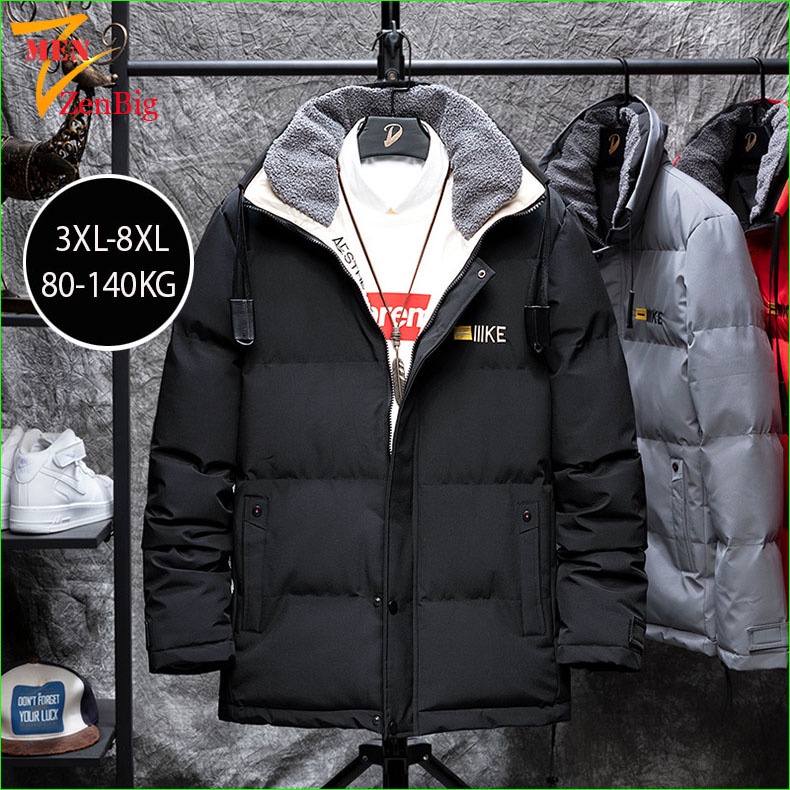 áo khoác phao nam big size mùa đông cho người mập người béo Zenbig có size từ 3xl-8xl (80-130kg)