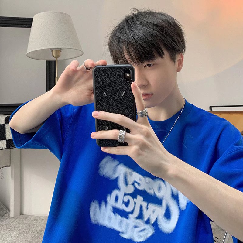 Áo Thun Tay Ngắn Dáng Rộng In Chữ Phong Cách Hip Hop Hàn Quốc Thời Trang Mùa Hè Cho Nam Giới Size M-8XL