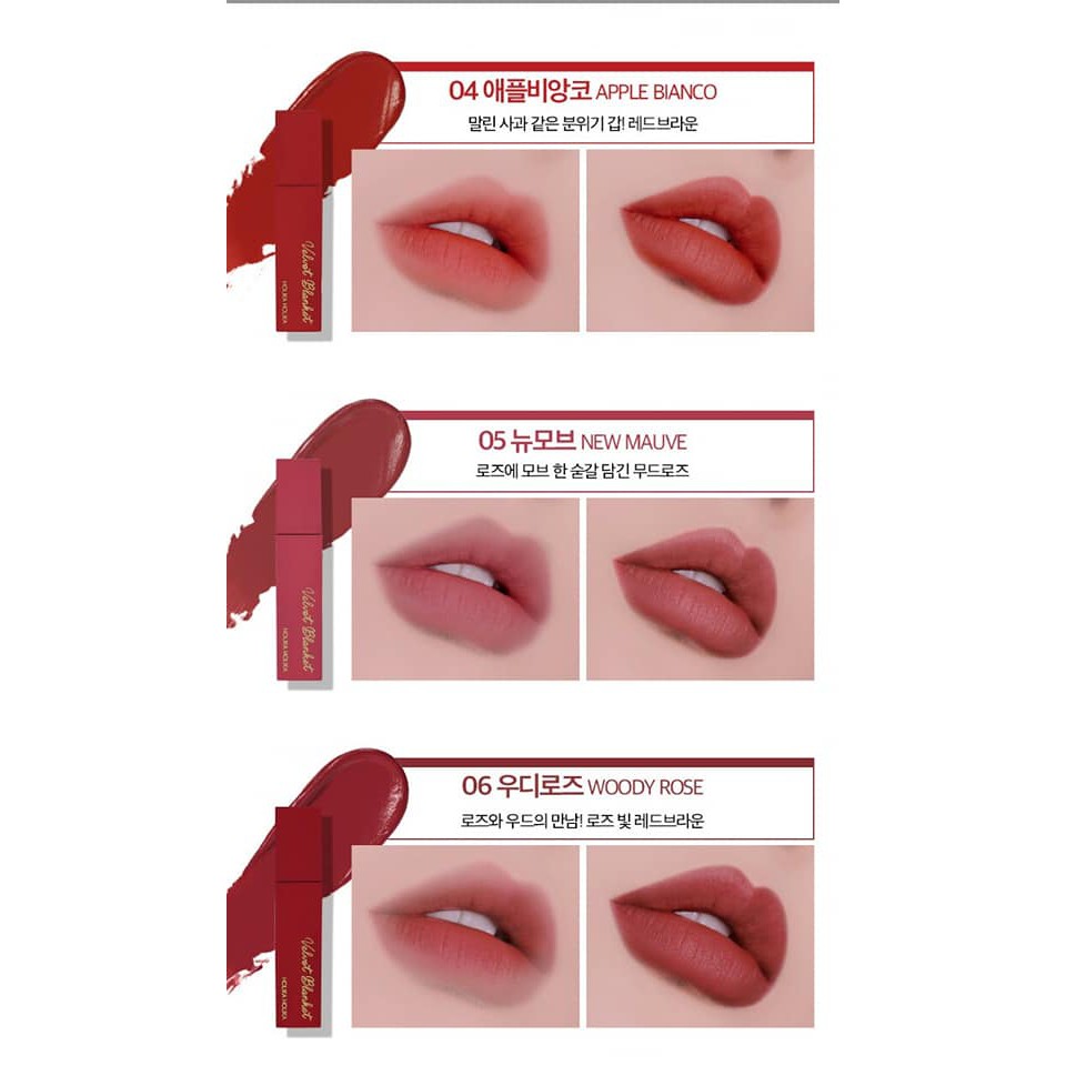 Son lì Hàn Quốc - Son kem lì mềm mịn Holika Holika Blanket Tint  - son lì | BigBuy360 - bigbuy360.vn