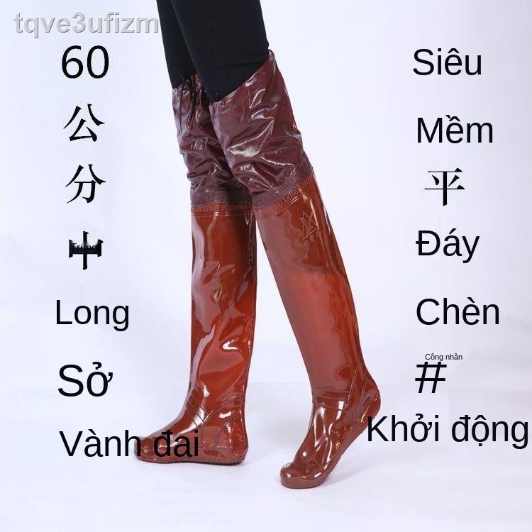 ☫ Tất nam nữ đế mềm đi cấy lúa, siêu cao qua đầu gối, ủng mưa kéo dài, mưa, quần chống nước, lội nước