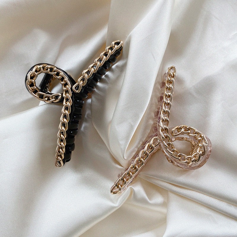 Kẹp tóc phối kim loại phong cách Pháp đơn giản thời trang dành cho nữ