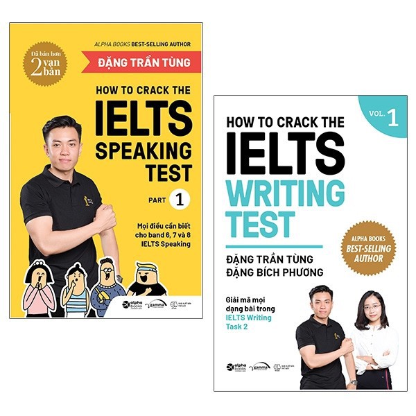 Sách - Combo How To Crack The Ielts Speaking + Writing Test - Vol1 (Bộ 2 Cuốn) Tặng Kèm Sổ Tay