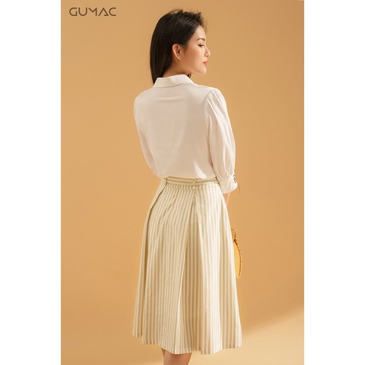 [Mã WAAUG giảm 15% tối đa 30k đơn 99k] Chân váy A sọc nơ VA734 GUMAC | BigBuy360 - bigbuy360.vn