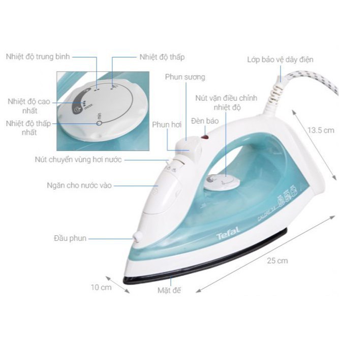 Bàn ủi hơi nước Tefal FV1721L0