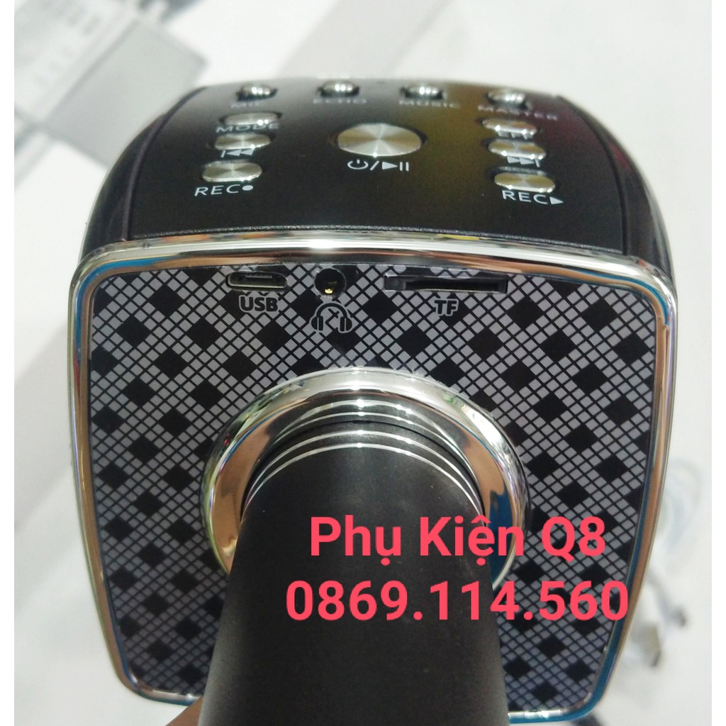 Micro hát karaoke có bluetooth YS-93 có kết nối không dây với loa