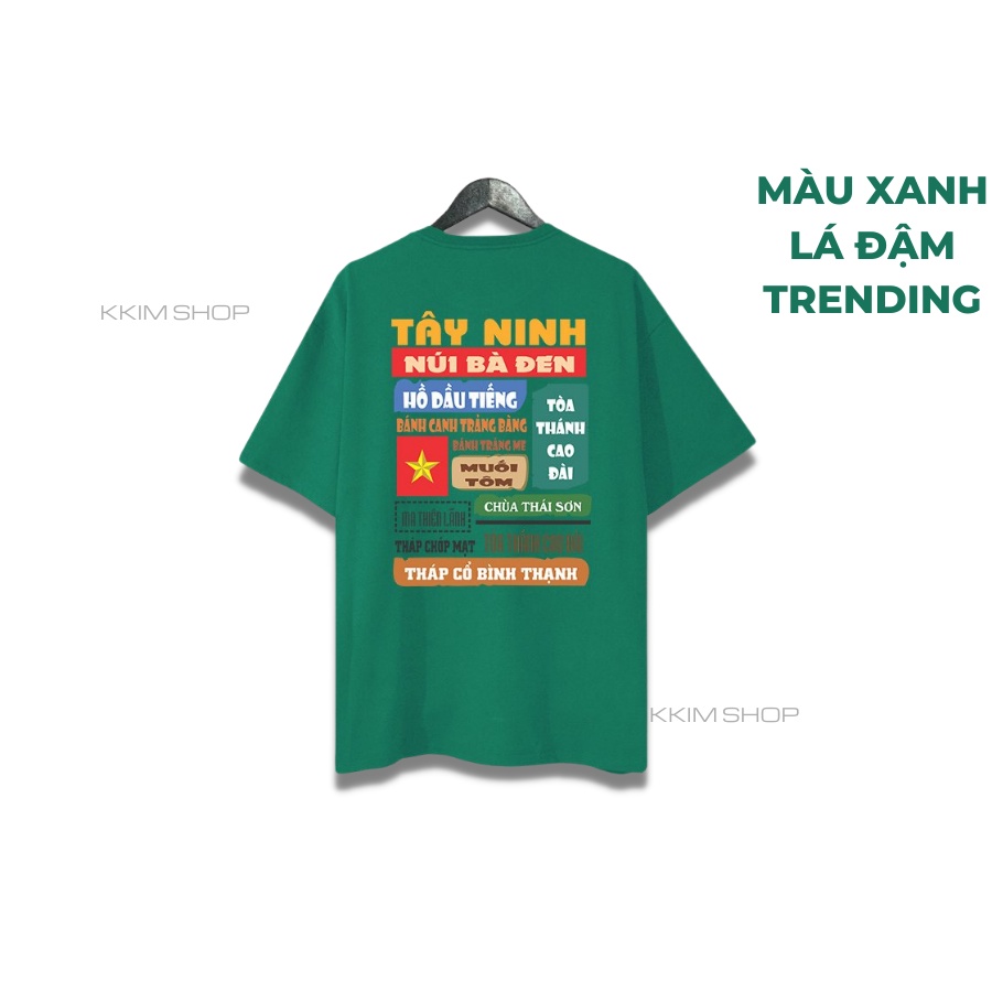 Áo thun tay lỡ TÂY NINH, Áo phông 63 tỉnh thành Form rộng oversize, chất liệu Cotton KKIMSHOP