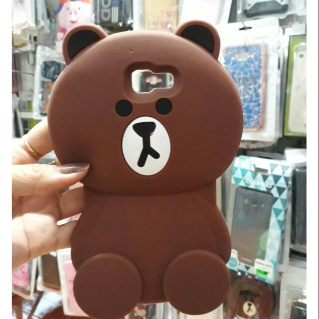 Ốp lưng Galaxy A7 2017 gấu nâu 3D Brown