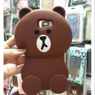 Ốp lưng Galaxy A7 2017 gấu nâu 3D Brown