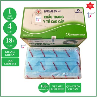 Khẩu trang y tế Khánh An 4 lớp VẢI, GIẤY kháng khuẩn Xanh - Xám - Trắng - Người lớn - Trẻ em có hết