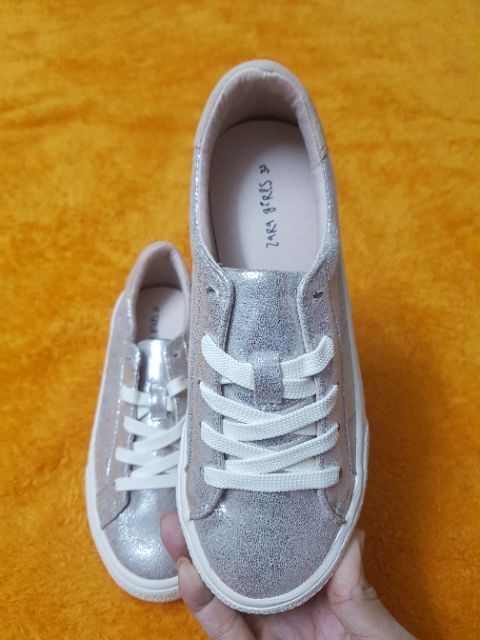 Giày Zara kids 👟 Metallic Sneakers bé gái