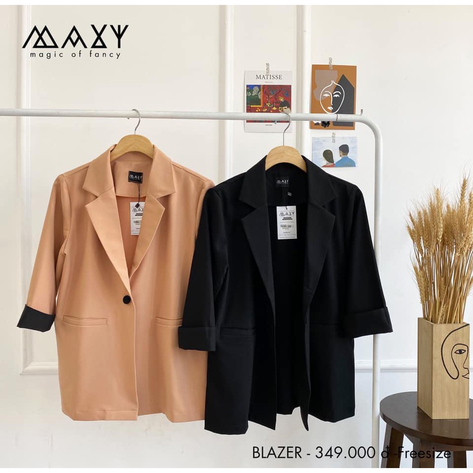 Áo khoác blazer phong cách Hàn Quốc nude blazer Maxy Workshop | BigBuy360 - bigbuy360.vn