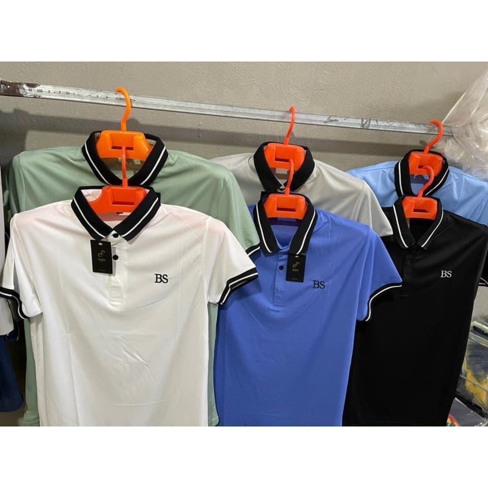 Hàng Siêu Cấp Áo polo nam thêu chữ BS , Áo Phông Cộc Tay Nam Có Cổ Thoáng Mát, Áo cộc có cổ cực đẹp-nthboutique