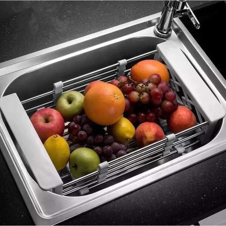 Mua Rổ inox rút gọn kéo rút gọn inox bồn rửa bát, rổ inox đa năng thông ...