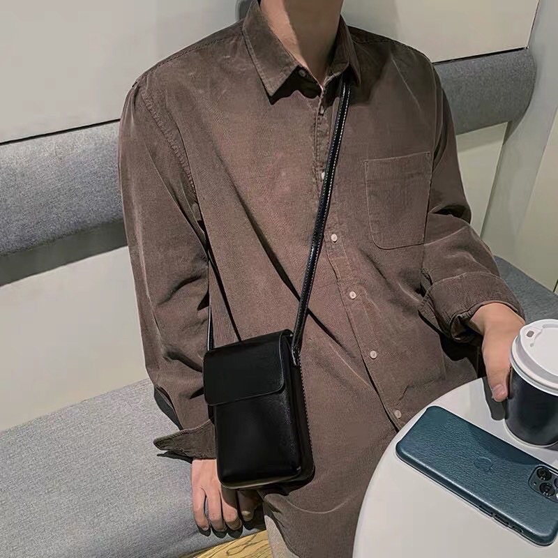 Túi Đeo Chéo Hộp Dọc Hình Chữ Nhật Unisex (Có Ảnh Thật)