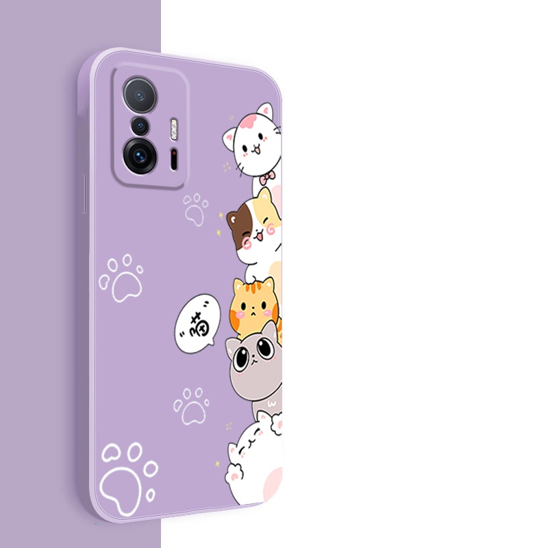 Ốp lưng xiaomi mi 11 lite xiaomi 11t xiaomi 11 lite 5g ne xiaomi 11t pro Ốp Điện Thoại Silicon Mềm Bảo Vệ Cho xiaomi mi 11 lite xiaomi 11t xiaomi 11 lite 5g ne xiaomi 11t pro DZMM01 viền vuông cute