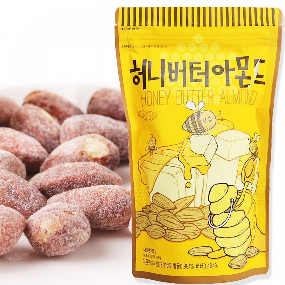 Hạt Hạnh Nhân Tẩm Bơ Mật Ong Tom's Farm (210g)