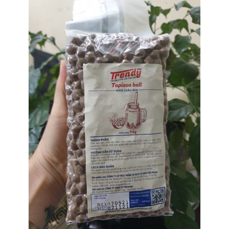 Trân Châu đen Caramen Thái Lan Evie 1kg Date 4/2022 dùng làm trân châu đường đen