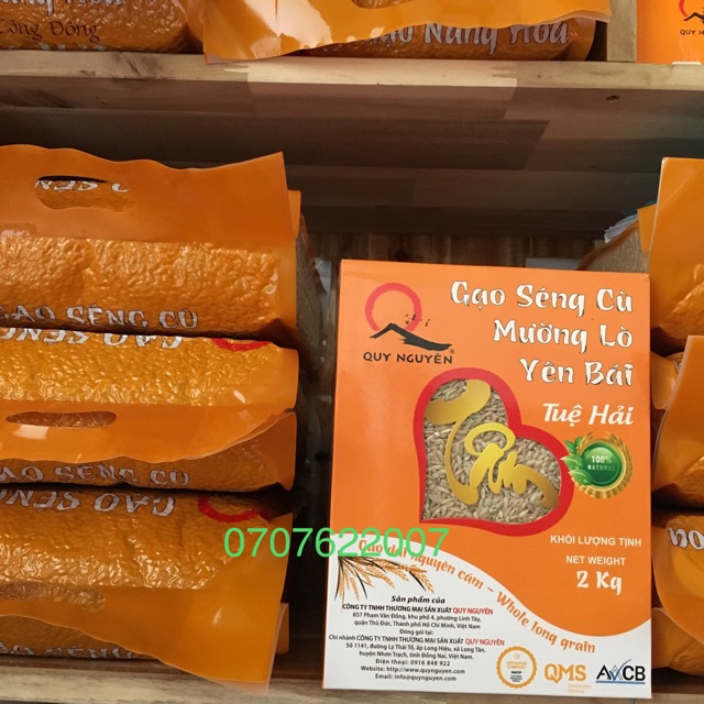 Gạo lứt trắng Séng Cù Mường Lò Yên Bái Hộp 2kg