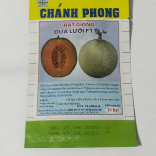DƯA LƯỚI F1 TL 3 (10 HẠT)
