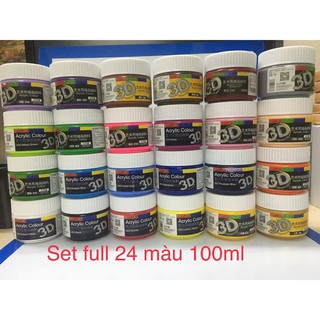 SET FULL12/ 24 MÀU ACRYLIC 3D 100ML