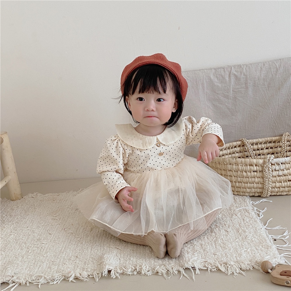 Áo Liền Quần Tay Dài In Hình Công Chúa Lacy Dễ Thương Thời Trang Mùa Đông Cho Bé Gái 0-2 Tuổi
