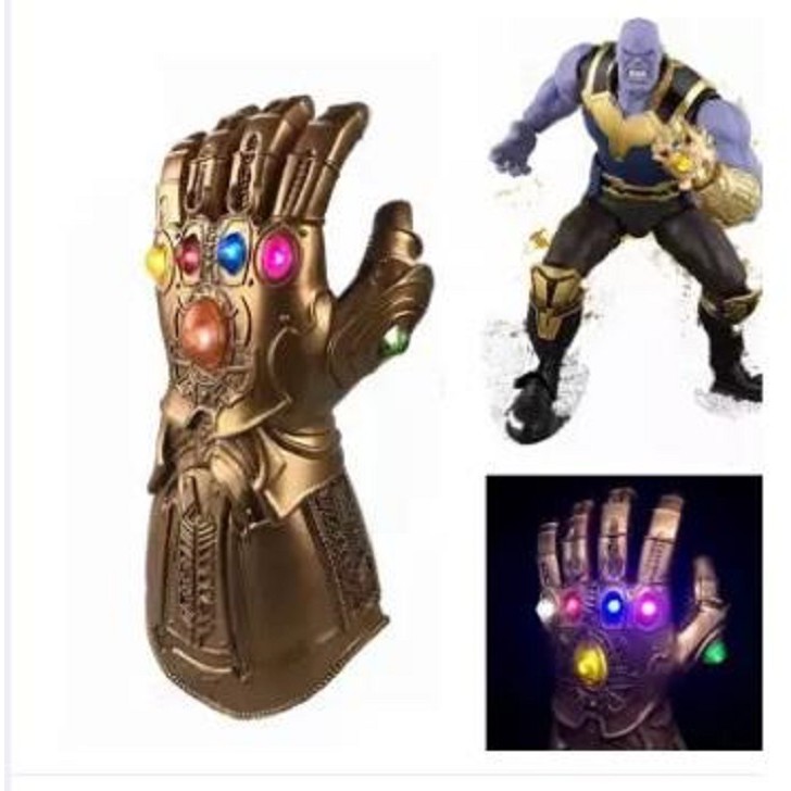 Găng tay thanos loại mềm tay cử động được cao cấp (kèm pin)