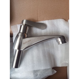 Vòi nước rửa tay lavabo lạnh Inox SUS 304, tay gạt Thái Lan KM giá rẻ tại Tphcm