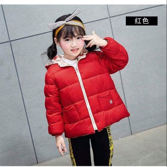 Áo Phao Đỏ Bé Gái mềm nhẹ