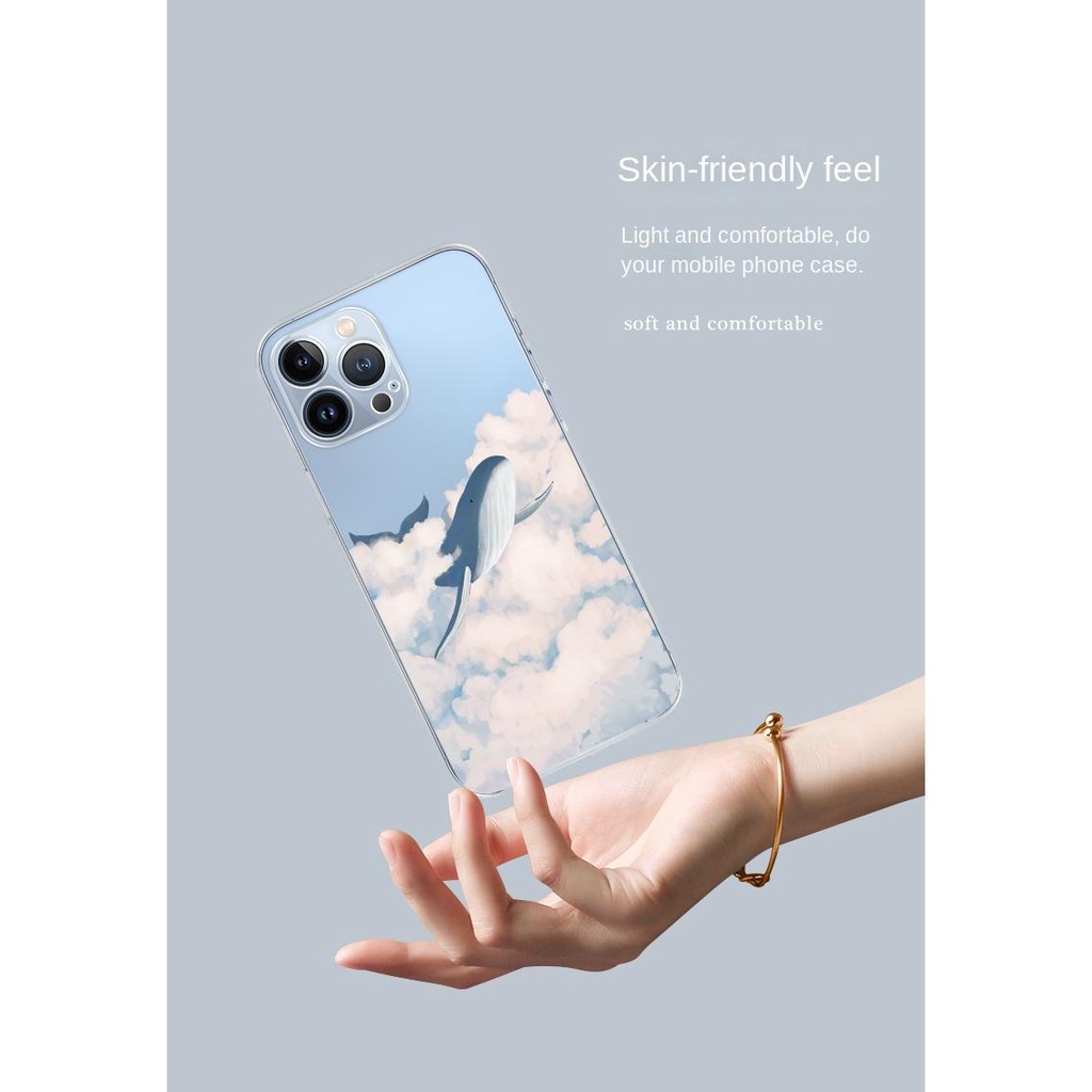 Ốp Điện Thoại Hình Cá Voi Chống Sốc Cho Iphone 13 Pro 11 Pro Max Xr 6s 7 8 Plus 12 Mini 12 Pro Xs Max